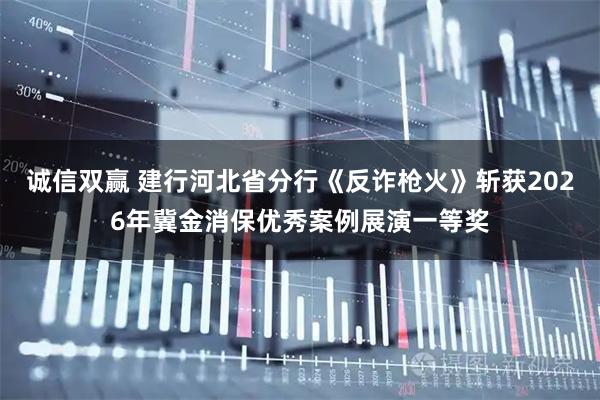 诚信双赢 建行河北省分行《反诈枪火》斩获2026年冀金消保优秀案例展演一等奖
